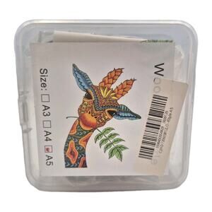 GIRAFFE Colorful Wooden Jigsaw Puzzle Small Size A5 Unique Shapes NEW